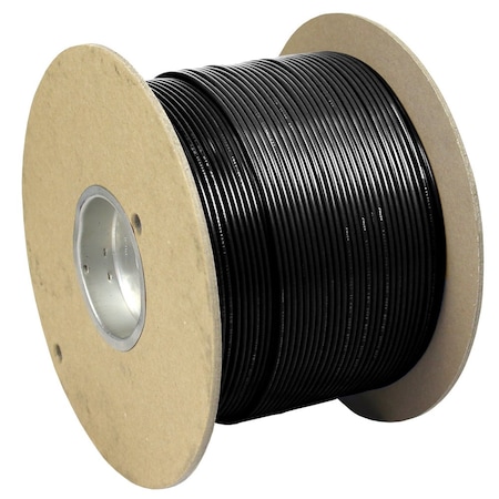 Pacer Group Primary Wire, Marine, 18 AWG, 1C C, Black, PVC, Stranded, 600V, 1000 ft. WUL18BK-1000
